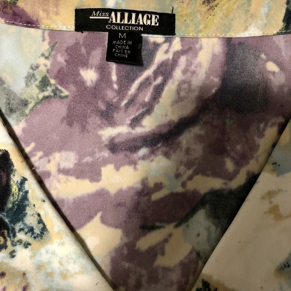 BNWOT Miss Alliage Collection Midi Dress Floral Pattern Size Medium - Picture 4 of 10